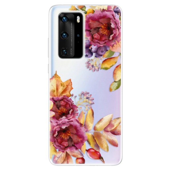 Odolné silikónové puzdro iSaprio - Fall Flowers - Huawei P40 Pro