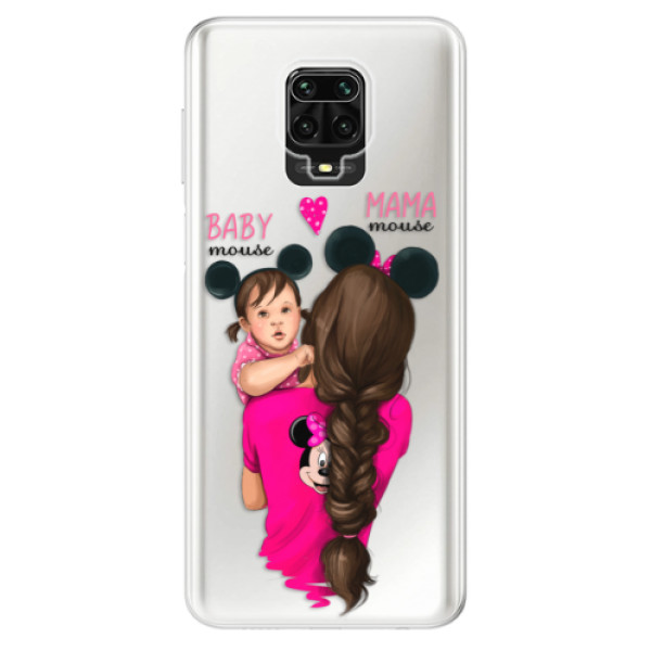 Odolné silikónové puzdro iSaprio - Mama Mouse Brunette and Girl - Xiaomi Redmi Note 9 Pro / Note 9S
