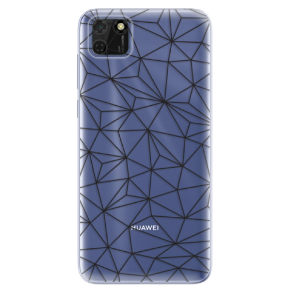 Odolné silikónové puzdro iSaprio - Abstract Triangles 03 - black - Huawei Y5p