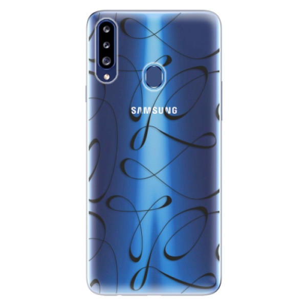 Odolné silikónové puzdro iSaprio - Fancy - black - Samsung Galaxy A20s