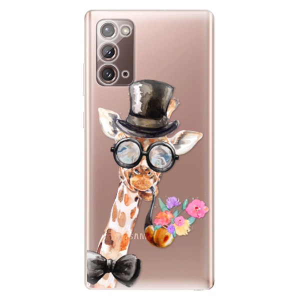 Odolné silikónové puzdro iSaprio - Sir Giraffe - Samsung Galaxy Note 20