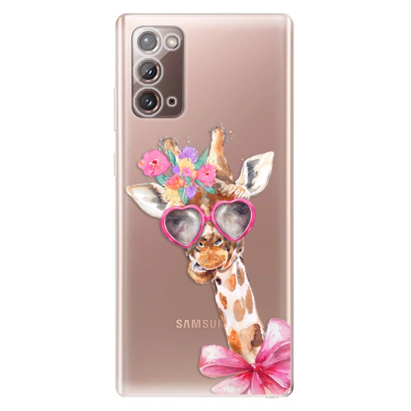 Odolné silikónové puzdro iSaprio - Lady Giraffe - Samsung Galaxy Note 20