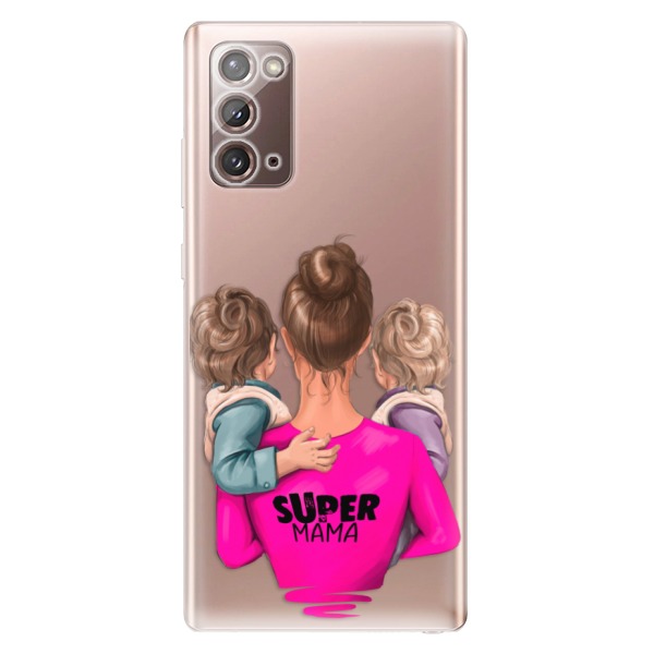 Odolné silikónové puzdro iSaprio - Super Mama - Two Boys - Samsung Galaxy Note 20