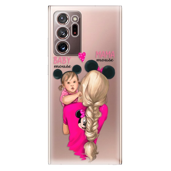 Odolné silikónové puzdro iSaprio - Mama Mouse Blond and Girl - Samsung Galaxy Note 20 Ultra