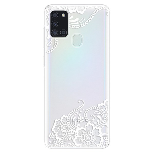 Plastové puzdro iSaprio - White Lace 02 - Samsung Galaxy A21s