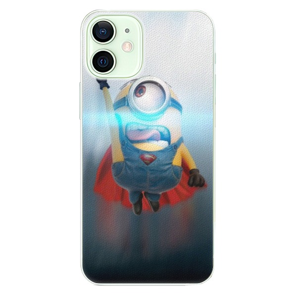 Plastové puzdro iSaprio - Mimons Superman 02 - iPhone 12 mini