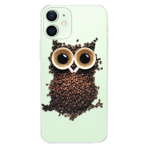 Plastové puzdro iSaprio - Owl And Coffee - iPhone 12 mini