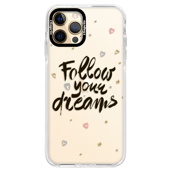 Silikónové puzdro Bumper iSaprio - Follow Your Dreams - black - iPhone 12 Pro Max