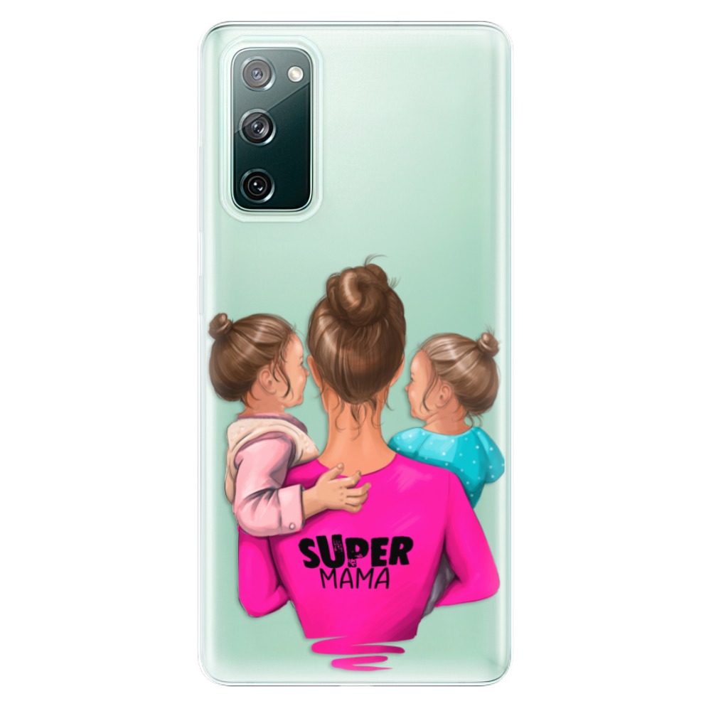 Odolné silikónové puzdro iSaprio - Super Mama - Two Girls - Samsung Galaxy S20 FE