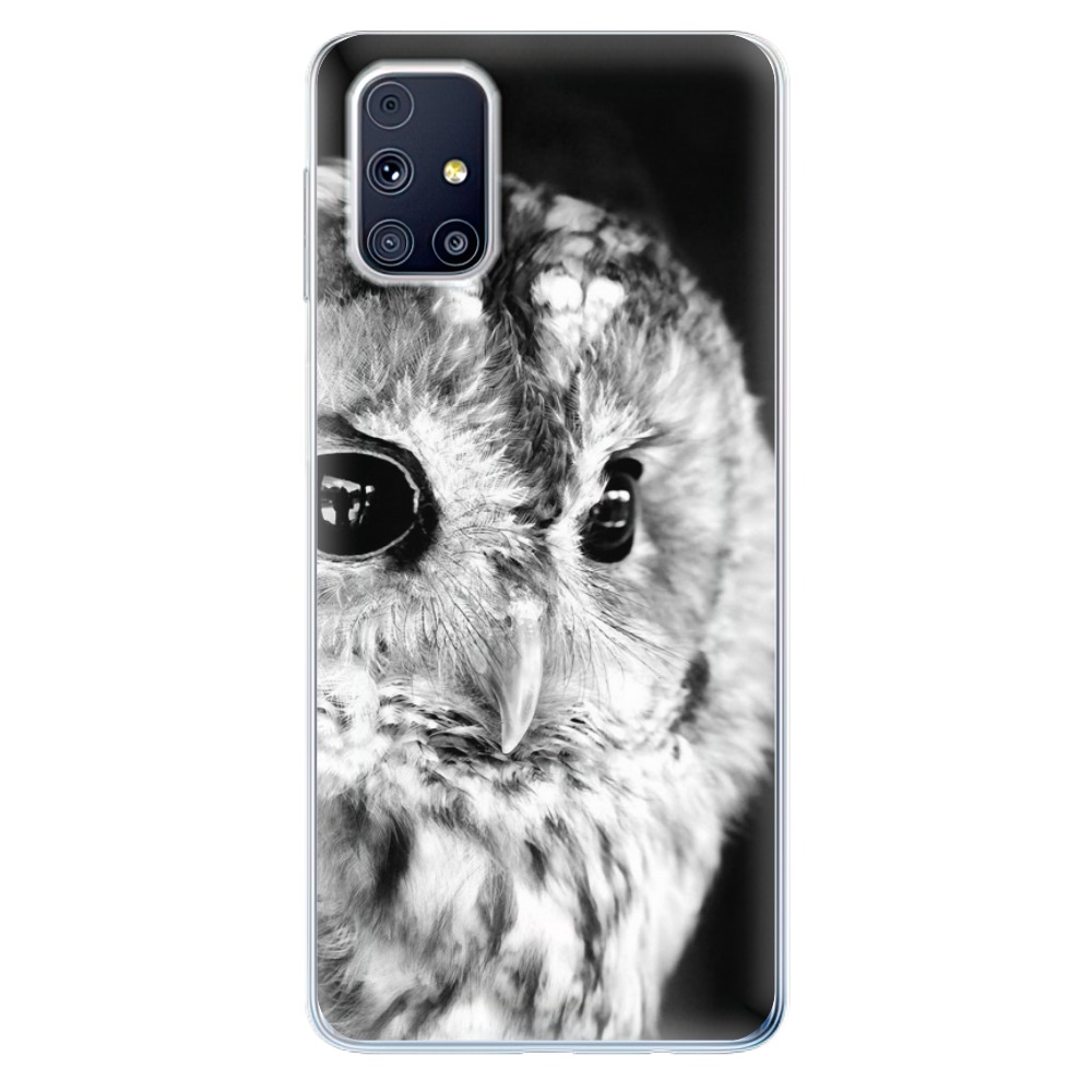 Odolné silikónové puzdro iSaprio - BW Owl - Samsung Galaxy M31s