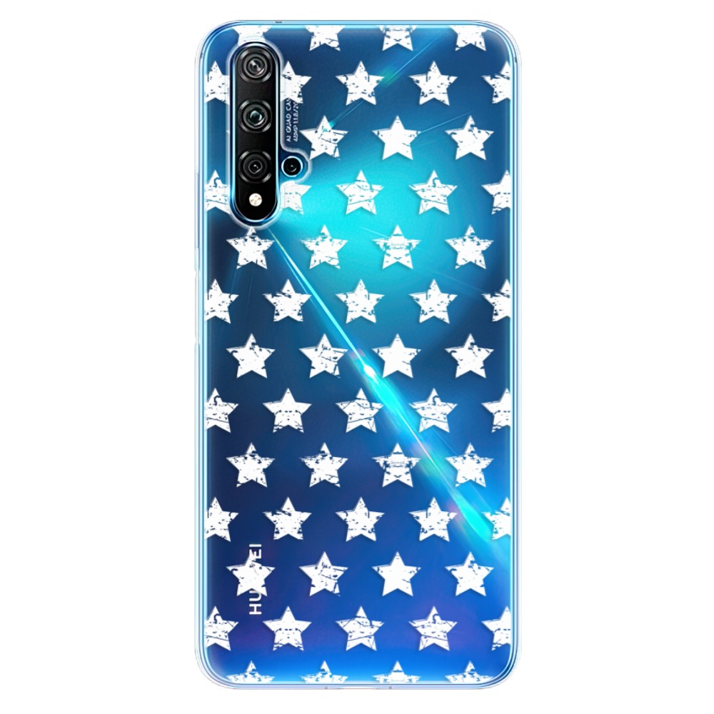 Odolné silikónové puzdro iSaprio - Stars Pattern - white - Huawei Nova 5T