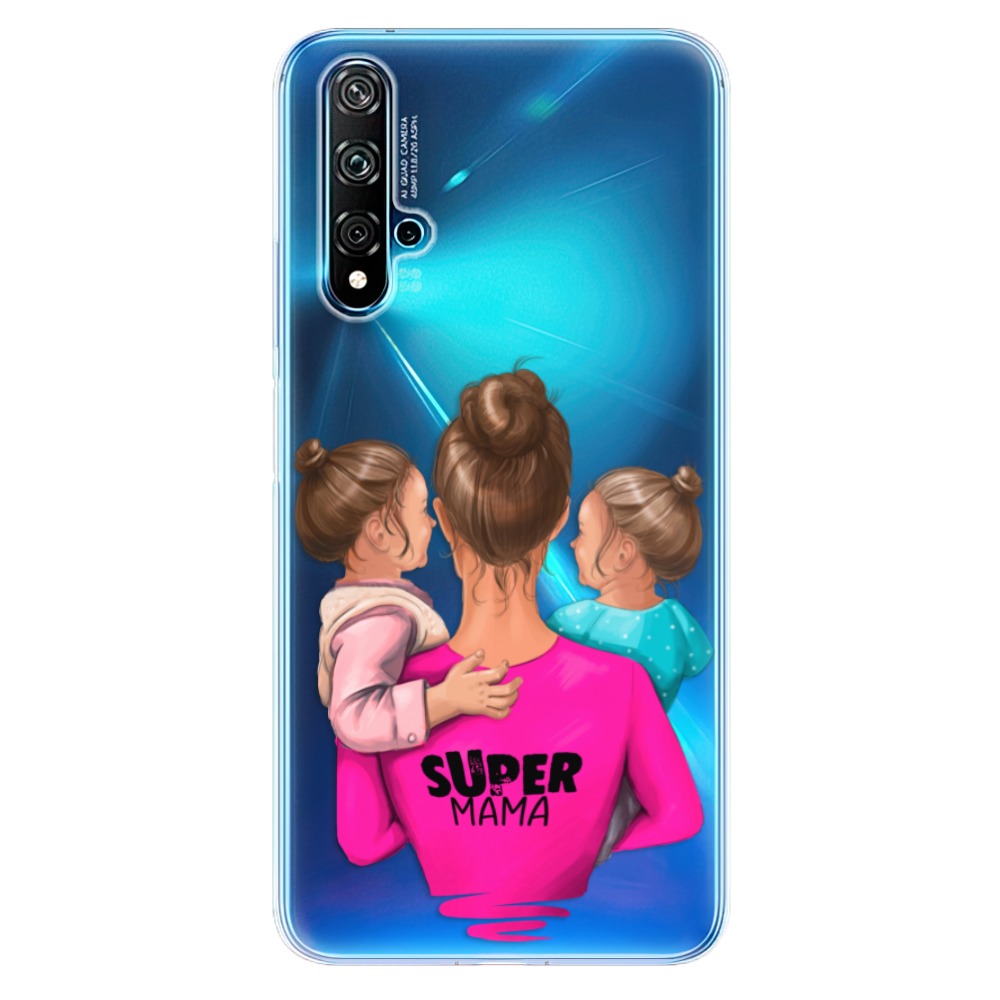 Odolné silikónové puzdro iSaprio - Super Mama - Two Girls - Huawei Nova 5T