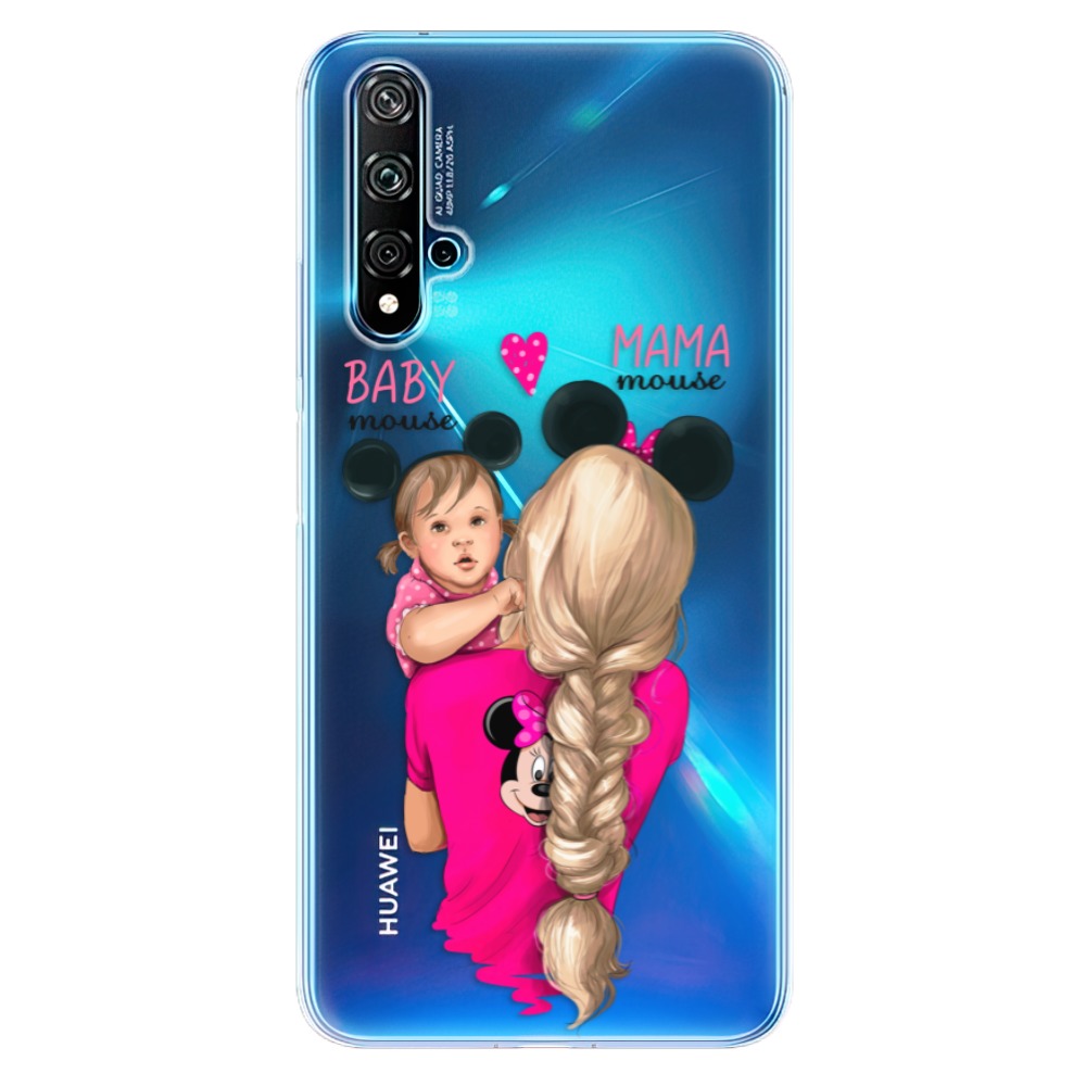 Odolné silikónové puzdro iSaprio - Mama Mouse Blond and Girl - Huawei Nova 5T