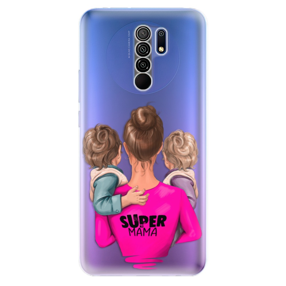 Odolné silikónové puzdro iSaprio - Super Mama - Two Boys - Xiaomi Redmi 9