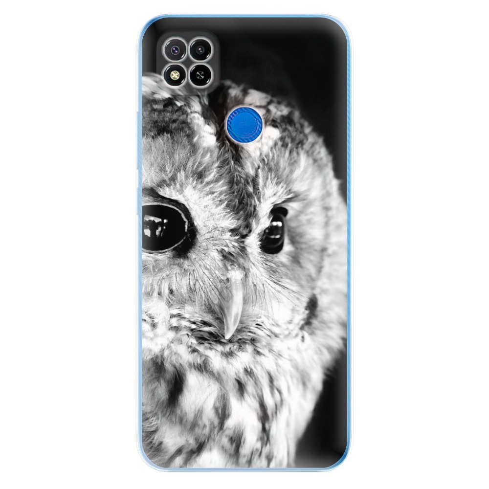 Odolné silikónové puzdro iSaprio - BW Owl - Xiaomi Redmi 9C