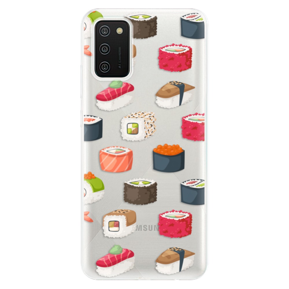 Odolné silikónové puzdro iSaprio - Sushi Pattern - Samsung Galaxy A02s