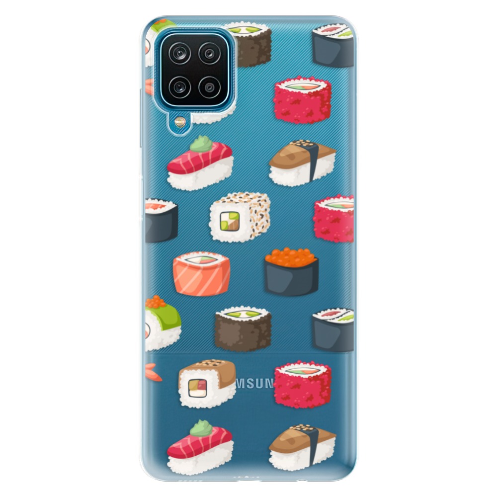 Odolné silikónové puzdro iSaprio - Sushi Pattern - Samsung Galaxy A12