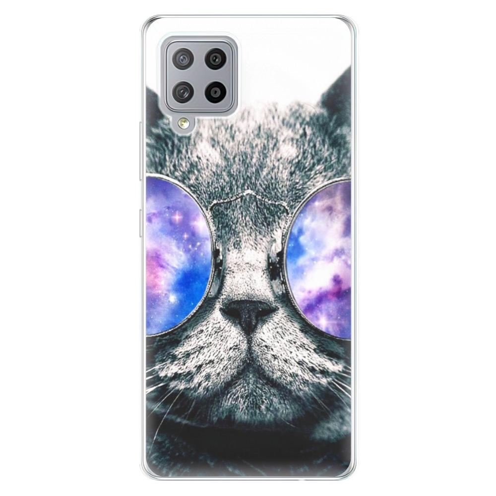 Odolné silikónové puzdro iSaprio - Galaxy Cat - Samsung Galaxy A42