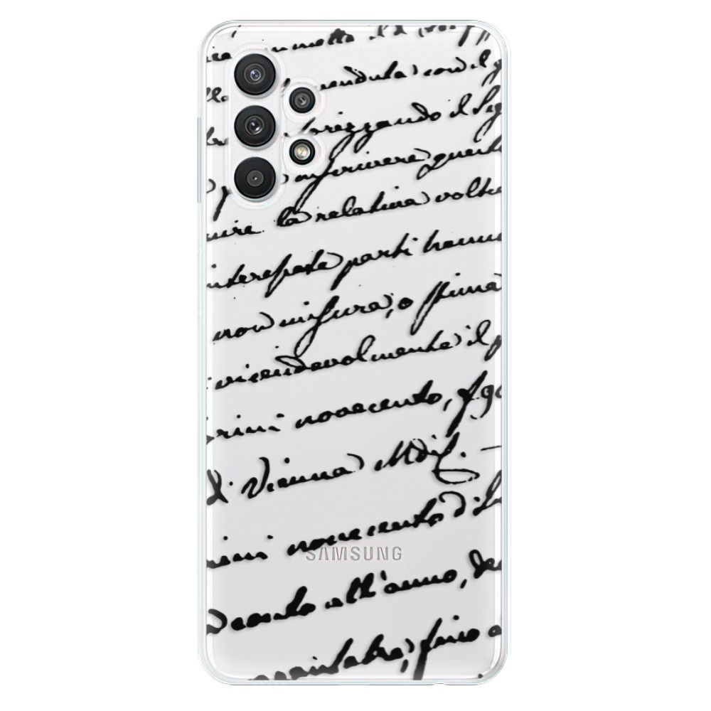 Odolné silikónové puzdro iSaprio - Handwriting 01 - black - Samsung Galaxy A32 5G