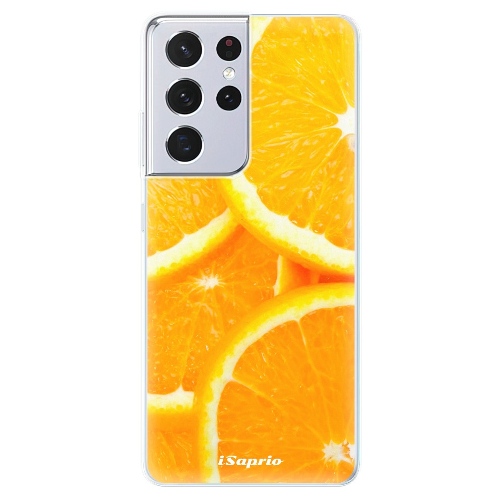 Odolné silikónové puzdro iSaprio - Orange 10 - Samsung Galaxy S21 Ultra
