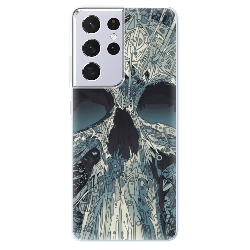 Odolné silikónové puzdro iSaprio - Abstract Skull - Samsung Galaxy S21 Ultra