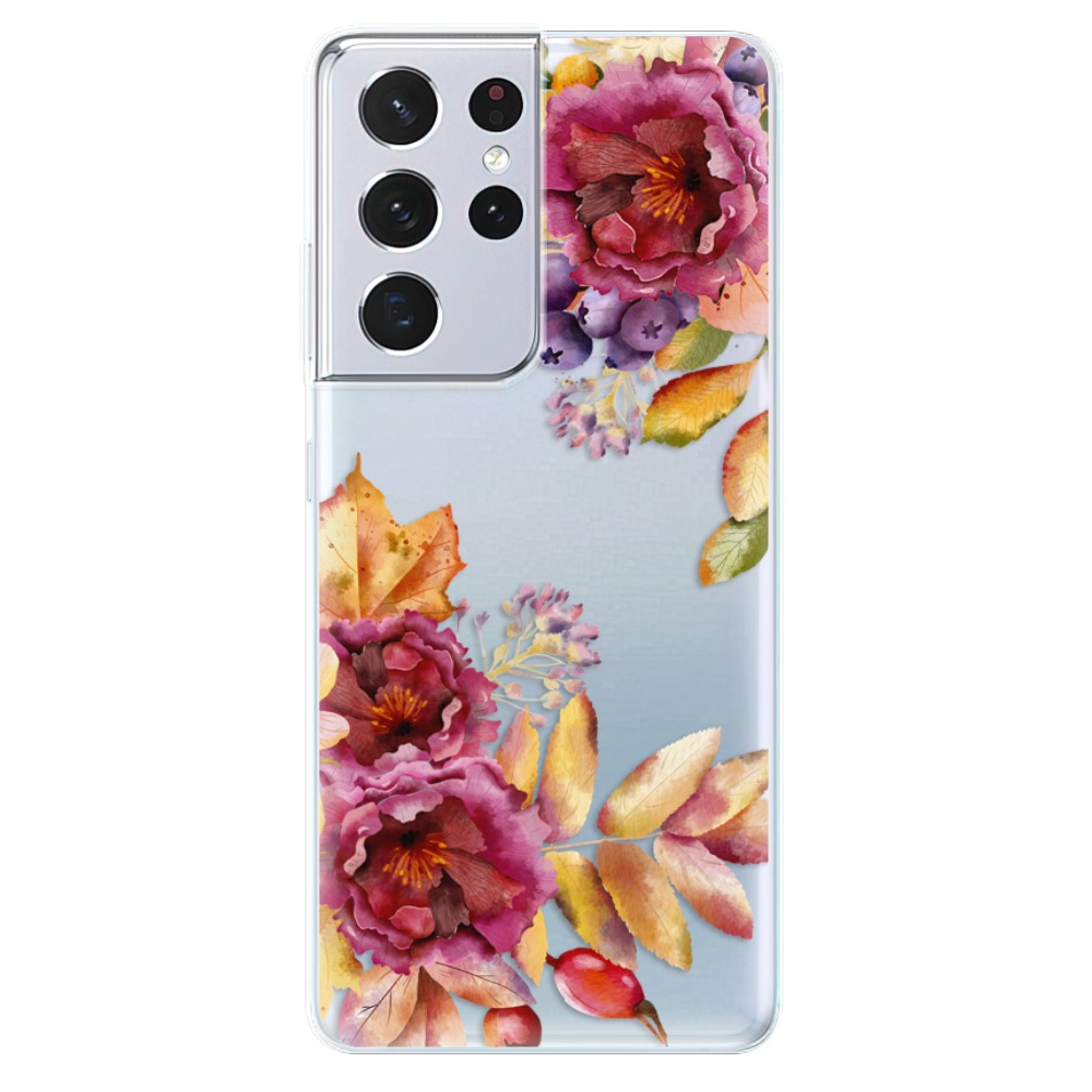 Odolné silikónové puzdro iSaprio - Fall Flowers - Samsung Galaxy S21 Ultra