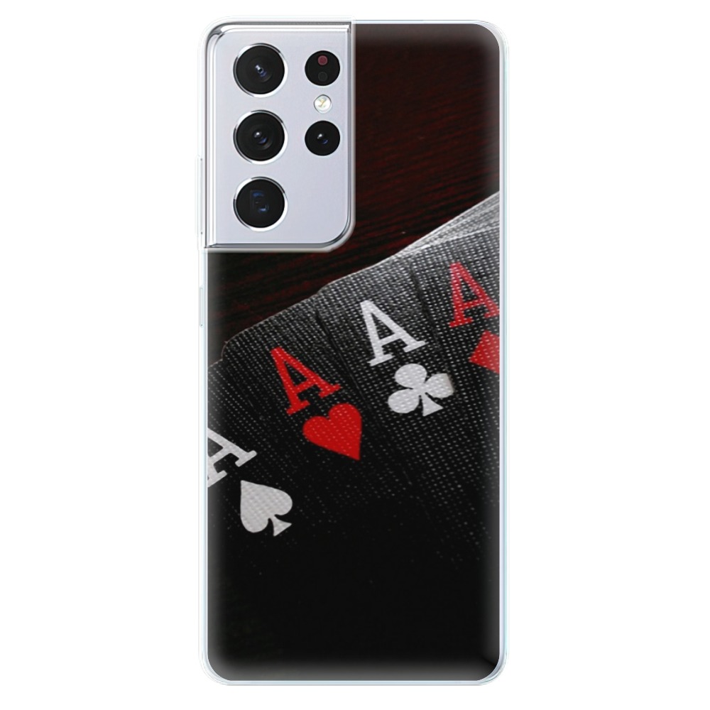 Odolné silikónové puzdro iSaprio - Poker - Samsung Galaxy S21 Ultra