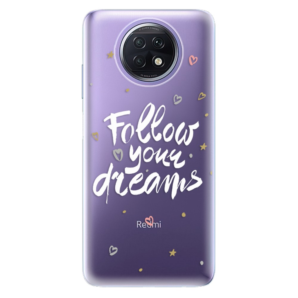 Odolné silikónové puzdro iSaprio - Follow Your Dreams - white - Xiaomi Redmi Note 9T