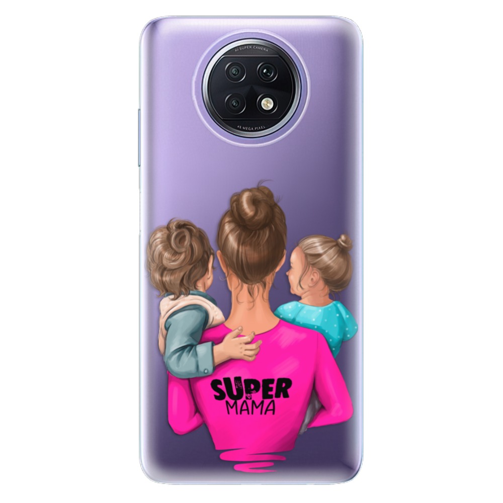 Odolné silikónové puzdro iSaprio - Super Mama - Boy and Girl - Xiaomi Redmi Note 9T