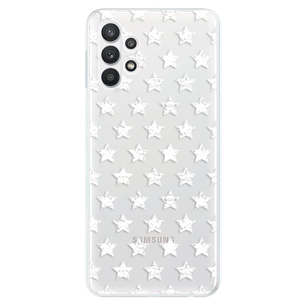 Odolné silikónové puzdro iSaprio - Stars Pattern - white - Samsung Galaxy A32