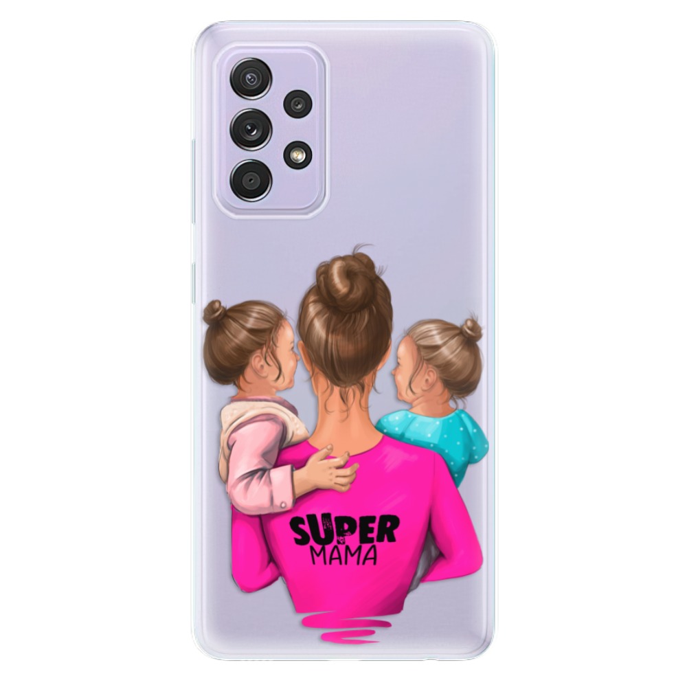 Odolné silikónové puzdro iSaprio - Super Mama - Two Girls - Samsung Galaxy A52/A52 5G