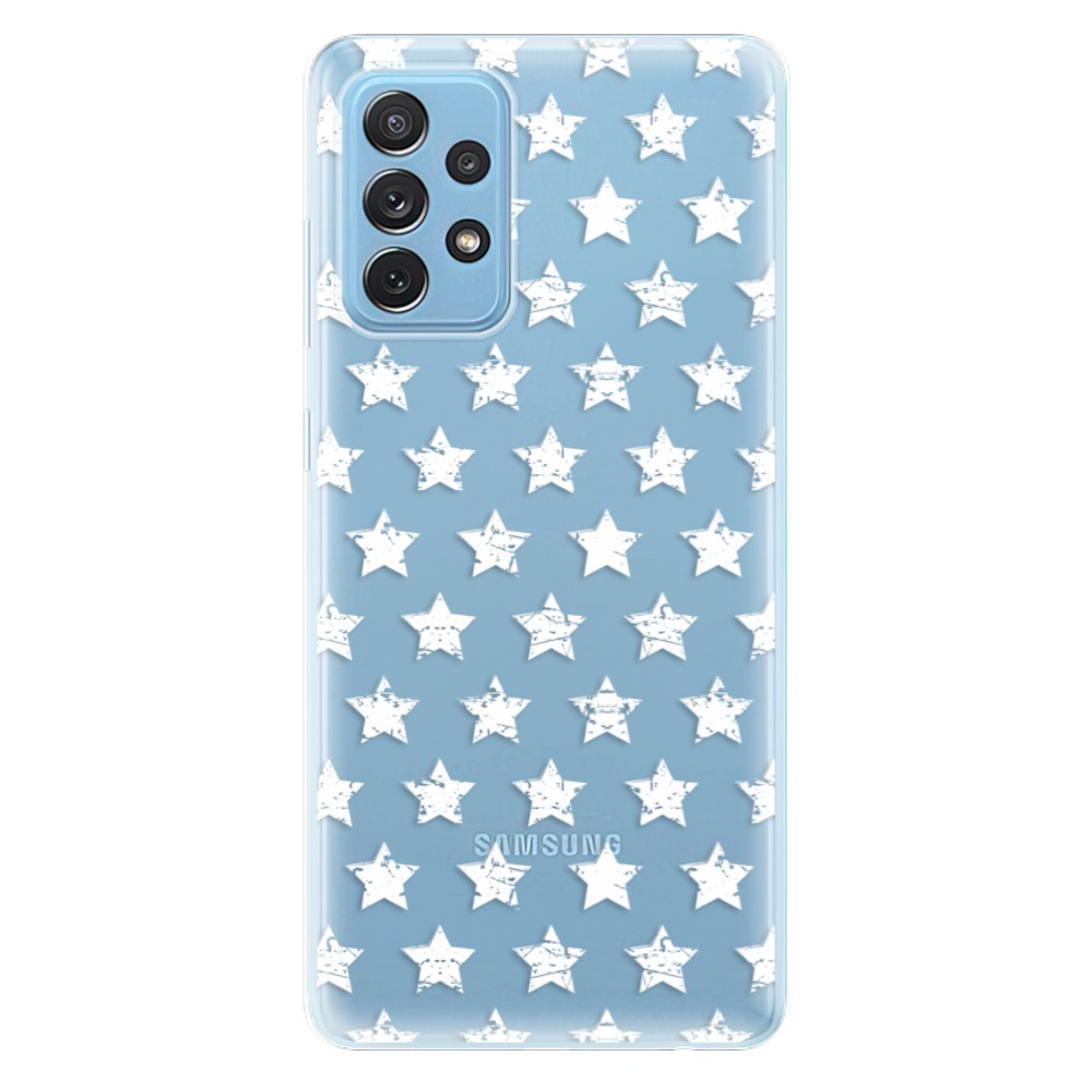 Odolné silikónové puzdro iSaprio - Stars Pattern - white - Samsung Galaxy A72