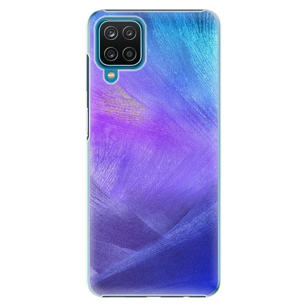 Plastové puzdro iSaprio - Purple Feathers - Samsung Galaxy A12