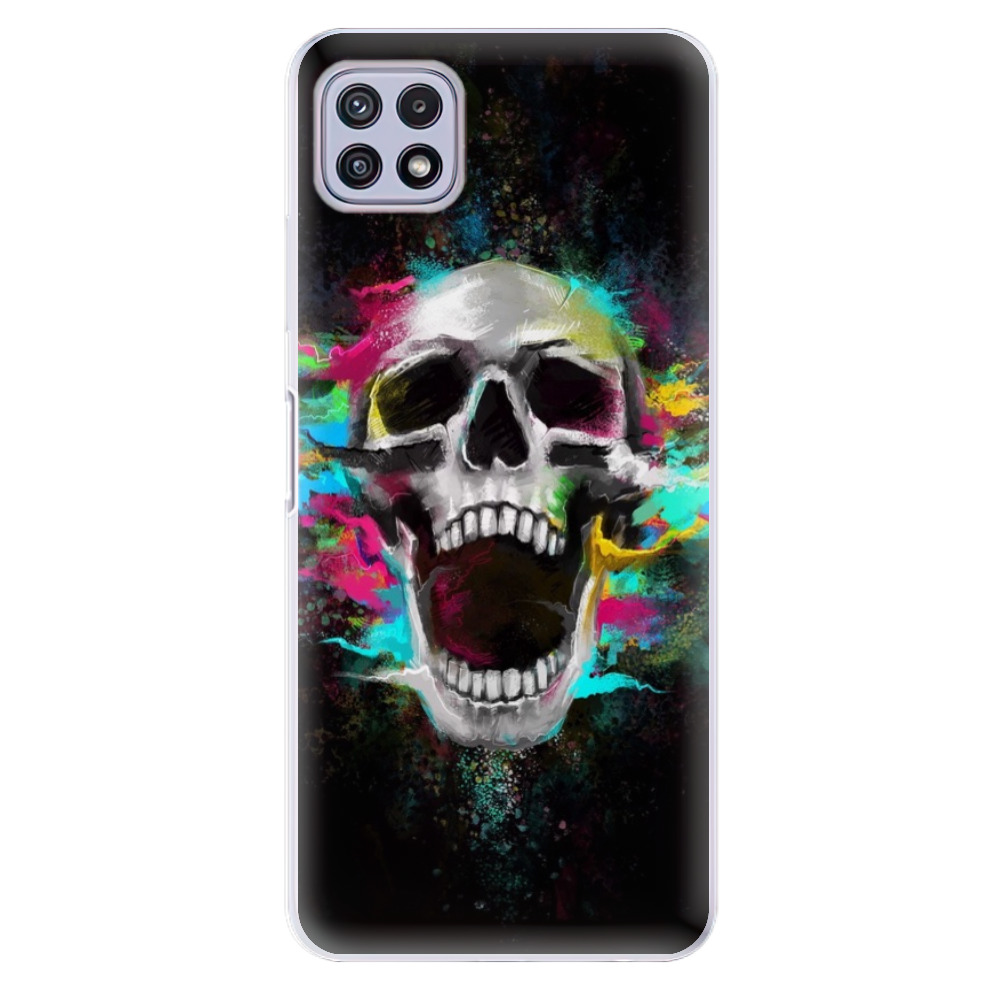 Odolné silikónové puzdro iSaprio - Skull in Colors - Samsung Galaxy A22 5G