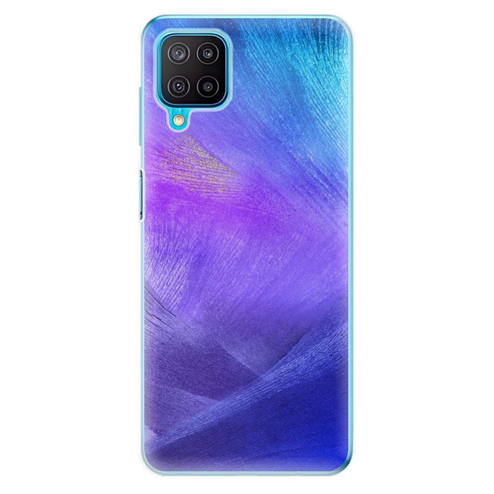 Odolné silikónové puzdro iSaprio - Purple Feathers - Samsung Galaxy M12