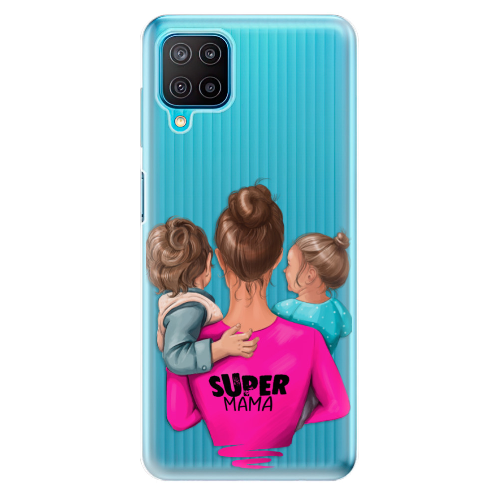Odolné silikónové puzdro iSaprio - Super Mama - Boy and Girl - Samsung Galaxy M12