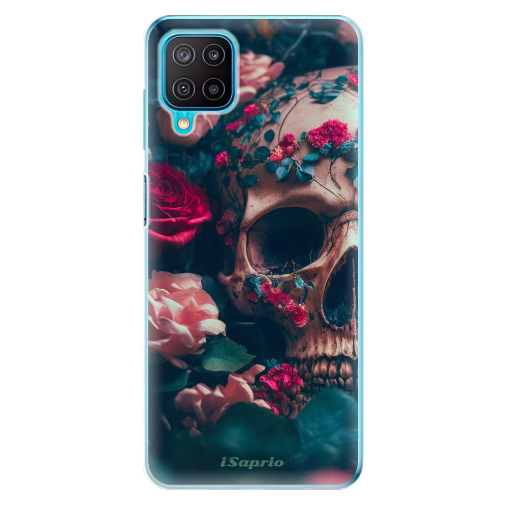 Odolné silikónové puzdro iSaprio - Skull in Roses - Samsung Galaxy M12