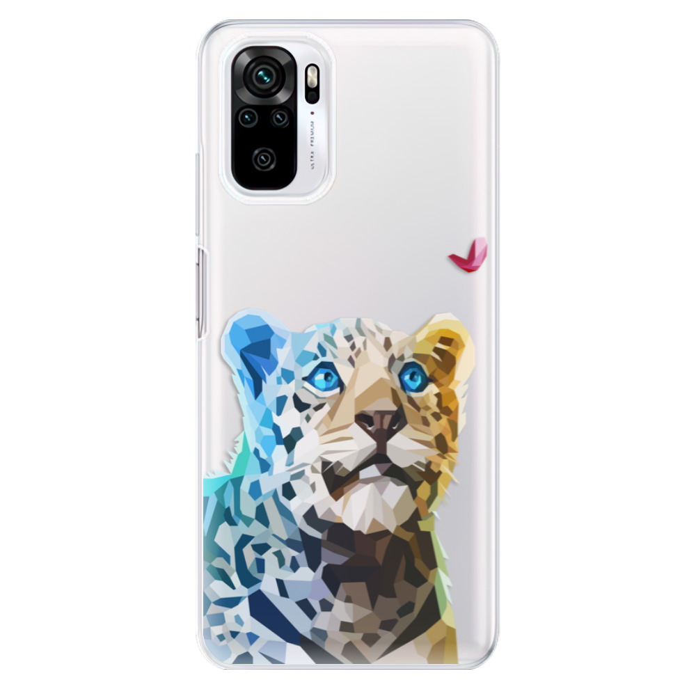 Odolné silikónové puzdro iSaprio - Leopard With Butterfly - Xiaomi Redmi Note 10 / Note 10S