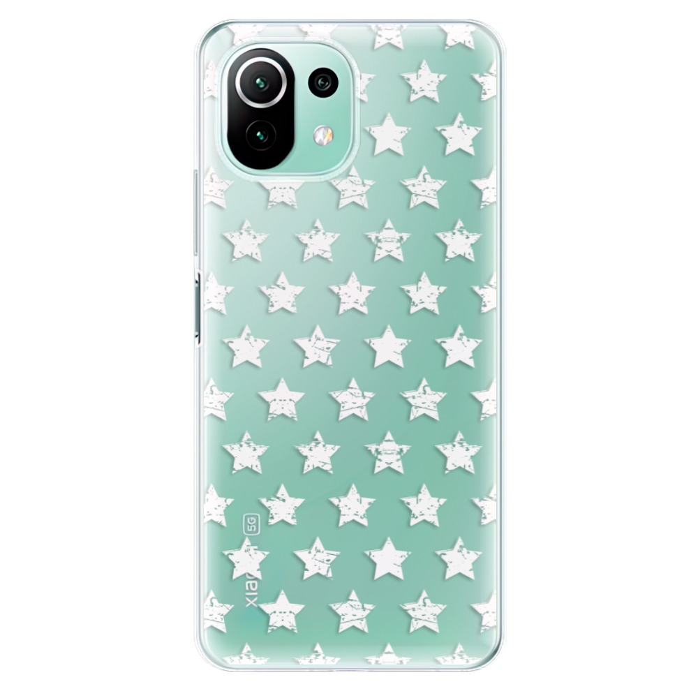 Odolné silikónové puzdro iSaprio - Stars Pattern - white - Xiaomi Mi 11 Lite