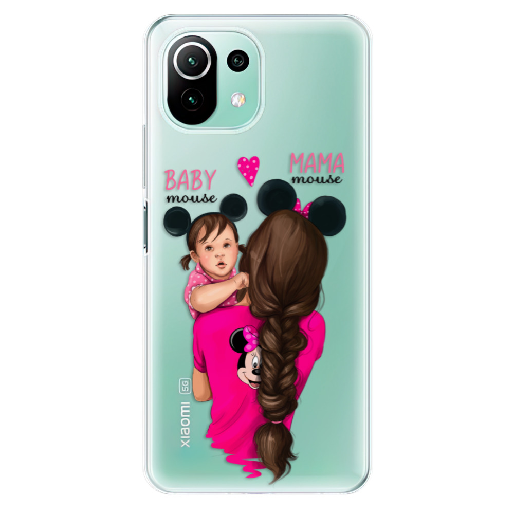 Odolné silikónové puzdro iSaprio - Mama Mouse Brunette and Girl - Xiaomi Mi 11 Lite
