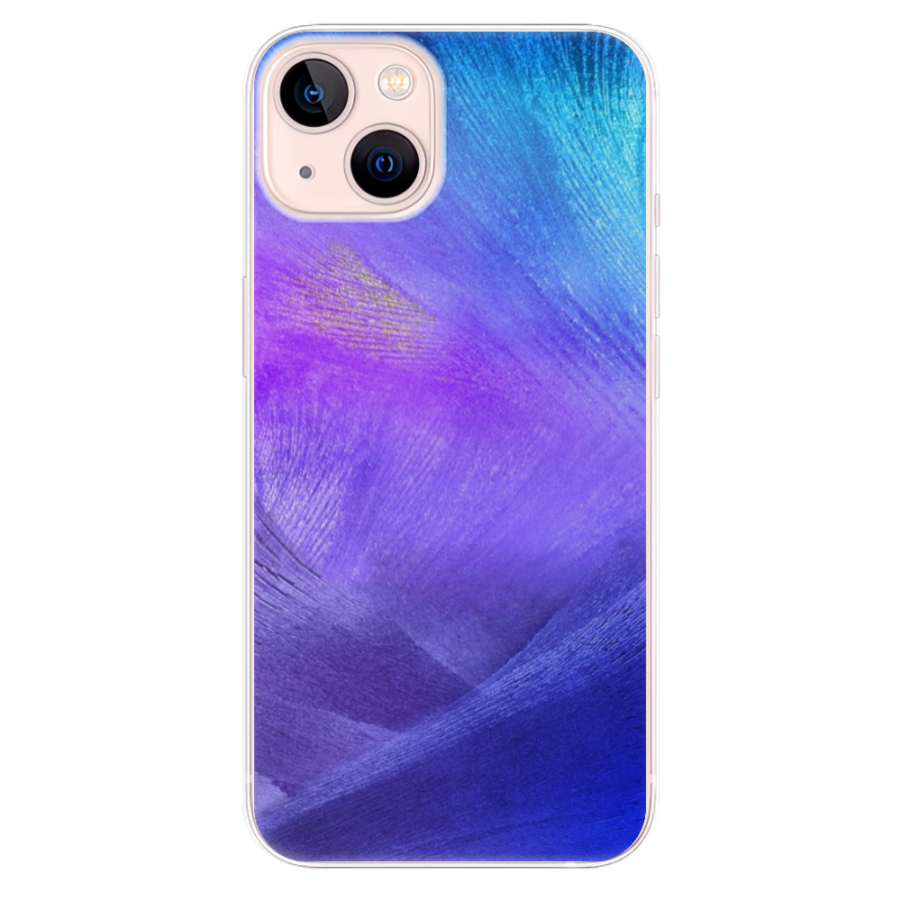 Odolné silikónové puzdro iSaprio - Purple Feathers - iPhone 13