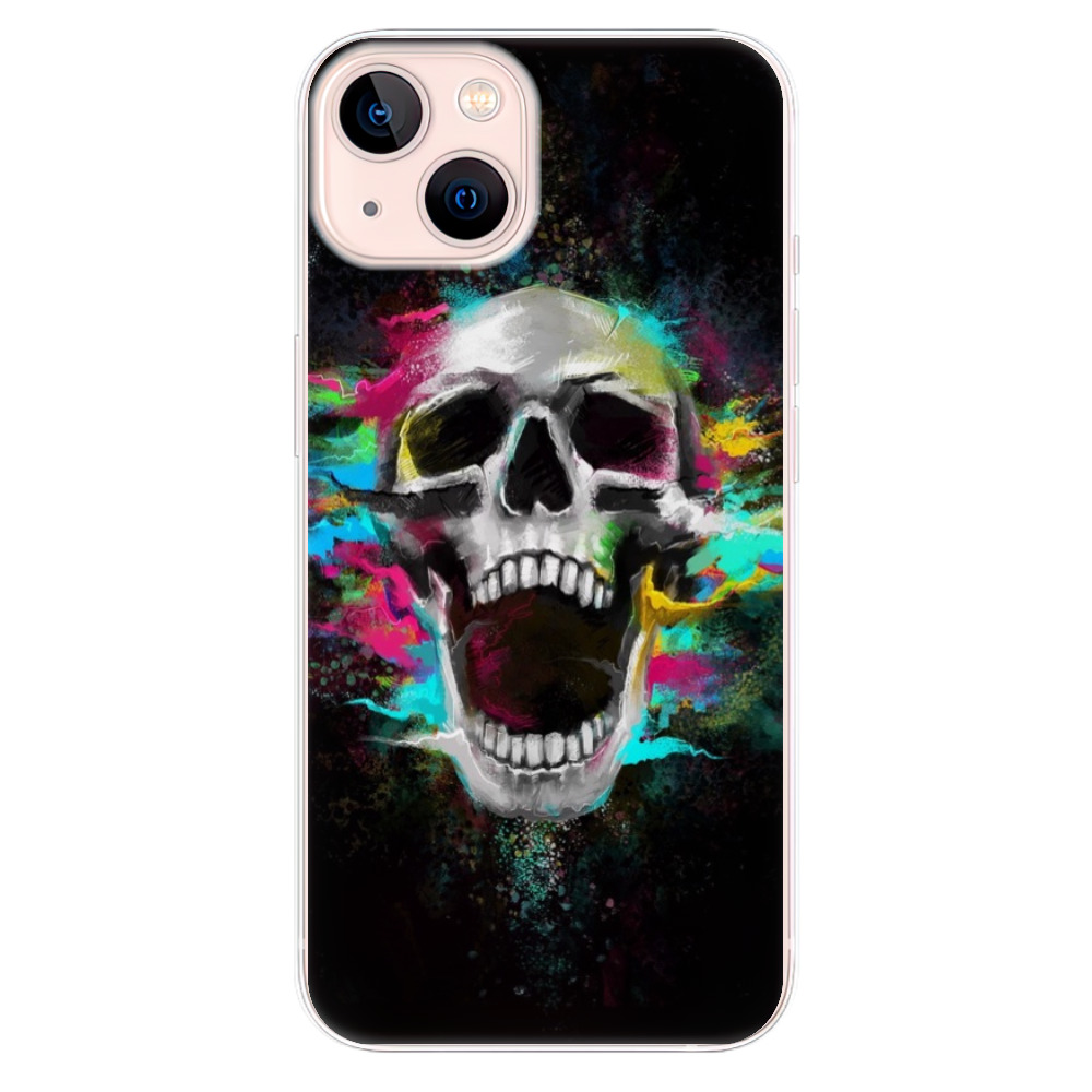 Odolné silikónové puzdro iSaprio - Skull in Colors - iPhone 13