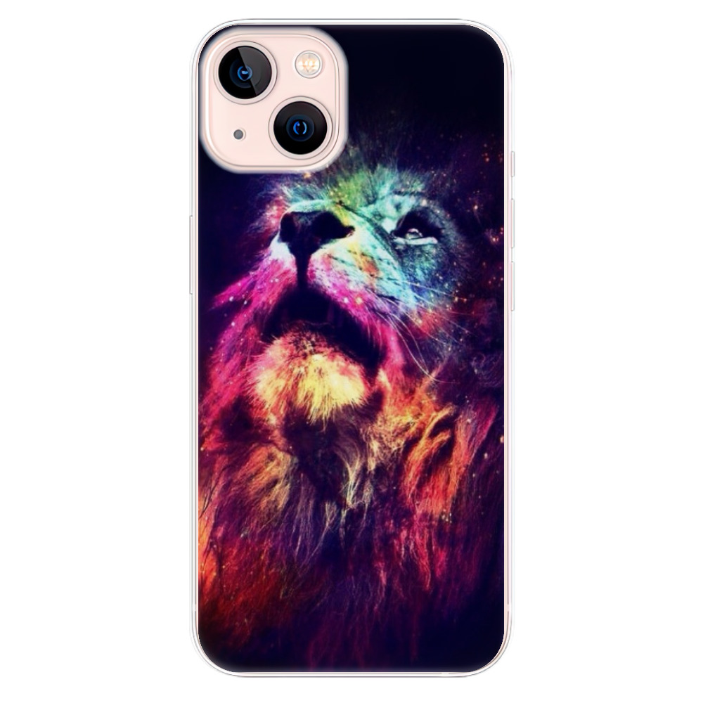 Odolné silikónové puzdro iSaprio - Lion in Colors - iPhone 13