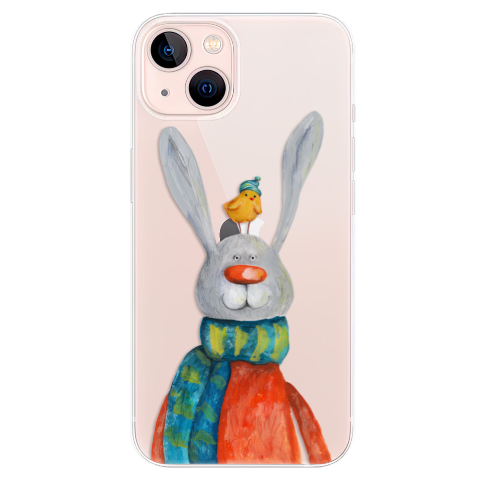 Odolné silikónové puzdro iSaprio - Rabbit And Bird - iPhone 13
