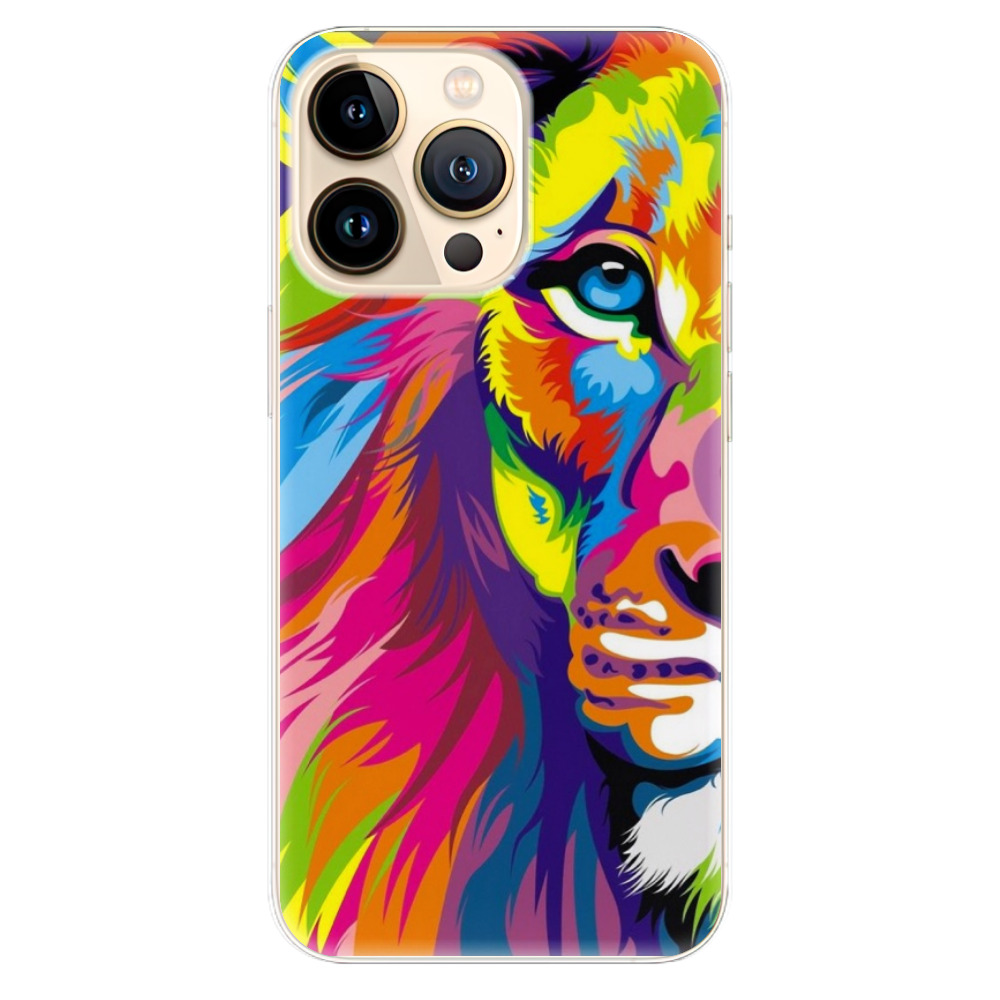 Odolné silikónové puzdro iSaprio - Rainbow Lion - iPhone 13 Pro