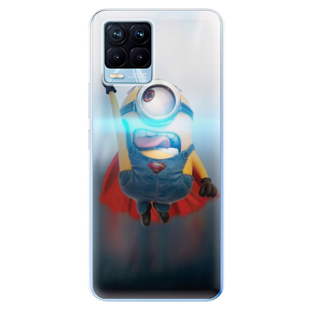 Odolné silikónové puzdro iSaprio - Mimons Superman 02 - Realme 8 / 8 Pro