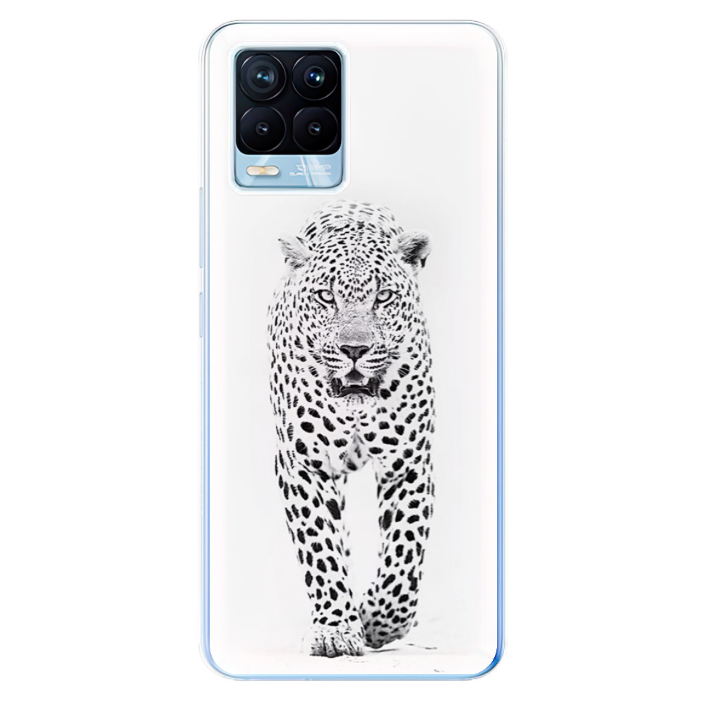 Odolné silikónové puzdro iSaprio - White Jaguar - Realme 8 / 8 Pro