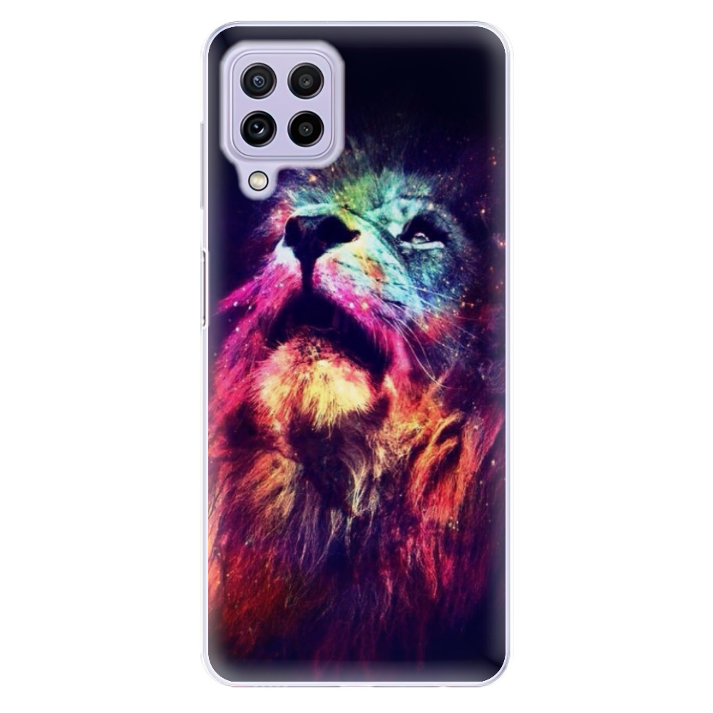 Odolné silikónové puzdro iSaprio - Lion in Colors - Samsung Galaxy A22