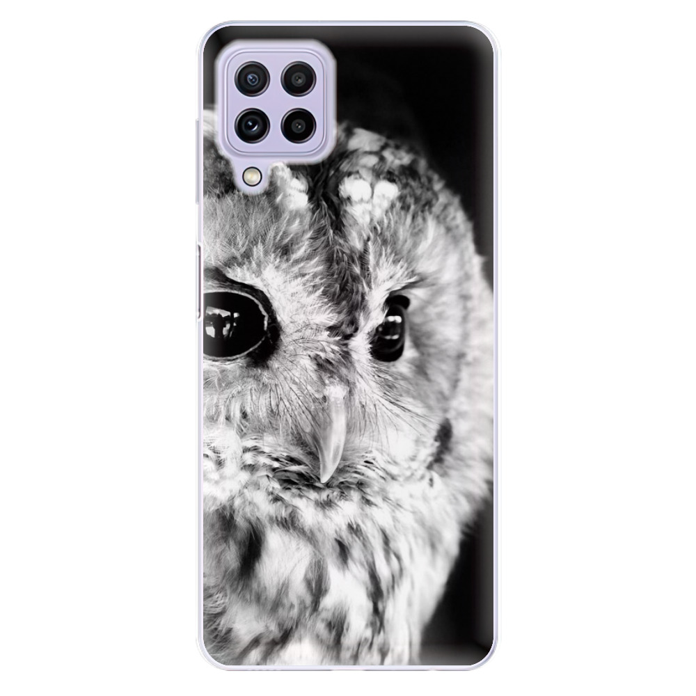 Odolné silikónové puzdro iSaprio - BW Owl - Samsung Galaxy A22
