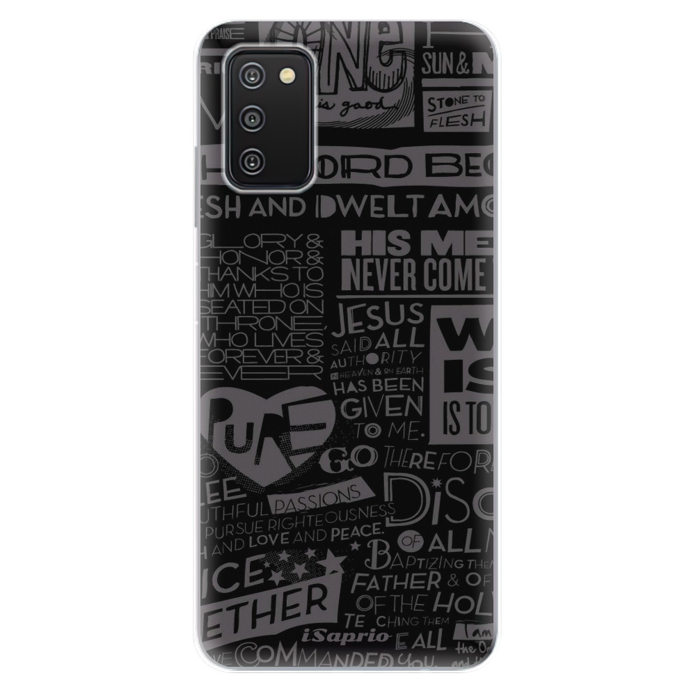 Odolné silikónové puzdro iSaprio - Text 01 - Samsung Galaxy A03s